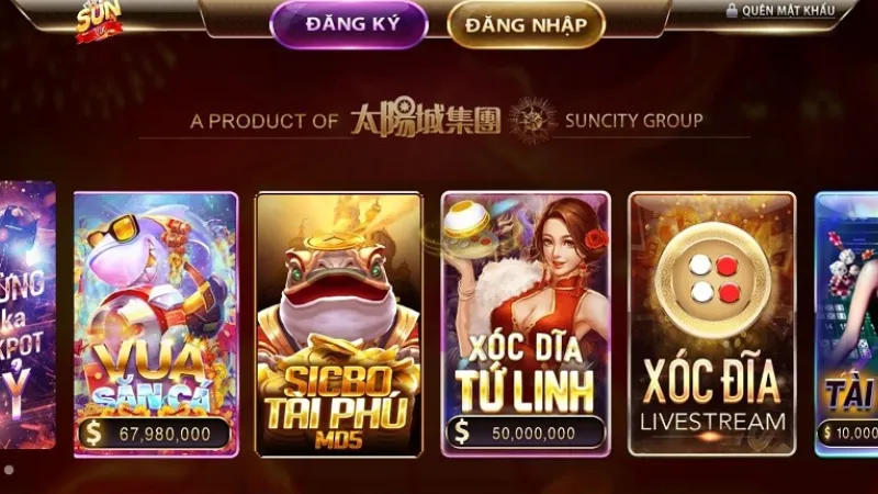 Kho game khổng lồ tại Sunwin